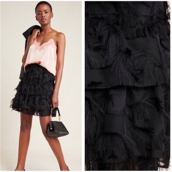 NWT!! Anthropologie Alida Textured Mini Skirt - Picture 2 of 11